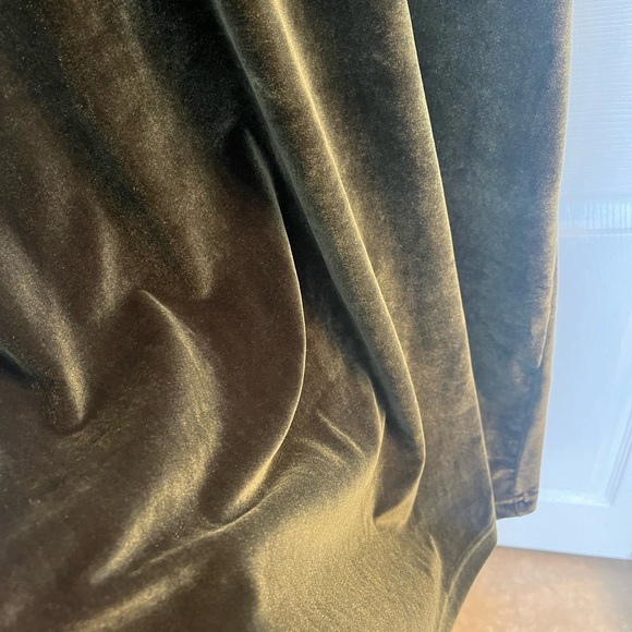 Madewell Crushed Green Velvet👗 Dress, Size L - Picture 4 of 6
